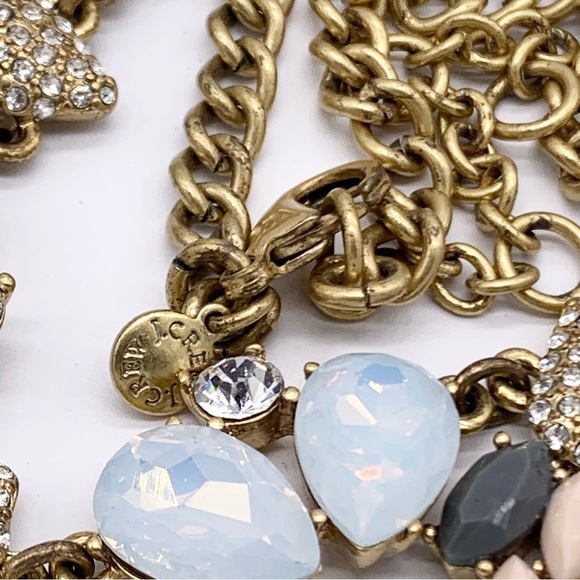 J. Crew Blue Opalescent and Pave Jeweled Necklace - Picture 3 of 3